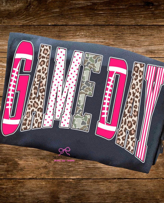 Pink GAME DAY tee, sweatshirt or hoodie