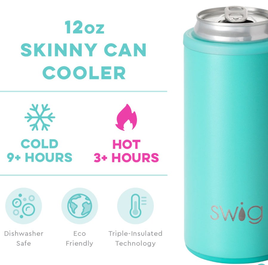 Teal SKINNY CAN COOLER (12OZ) - SWIG