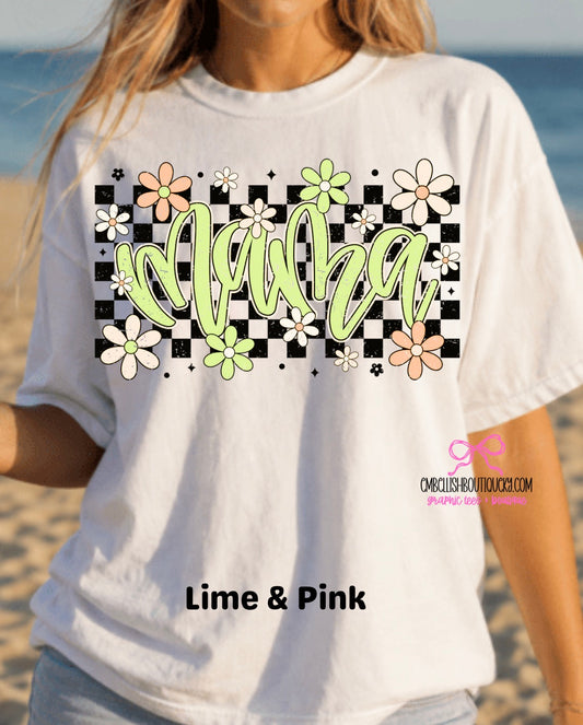 Checkered Floral Mama $10 Deal