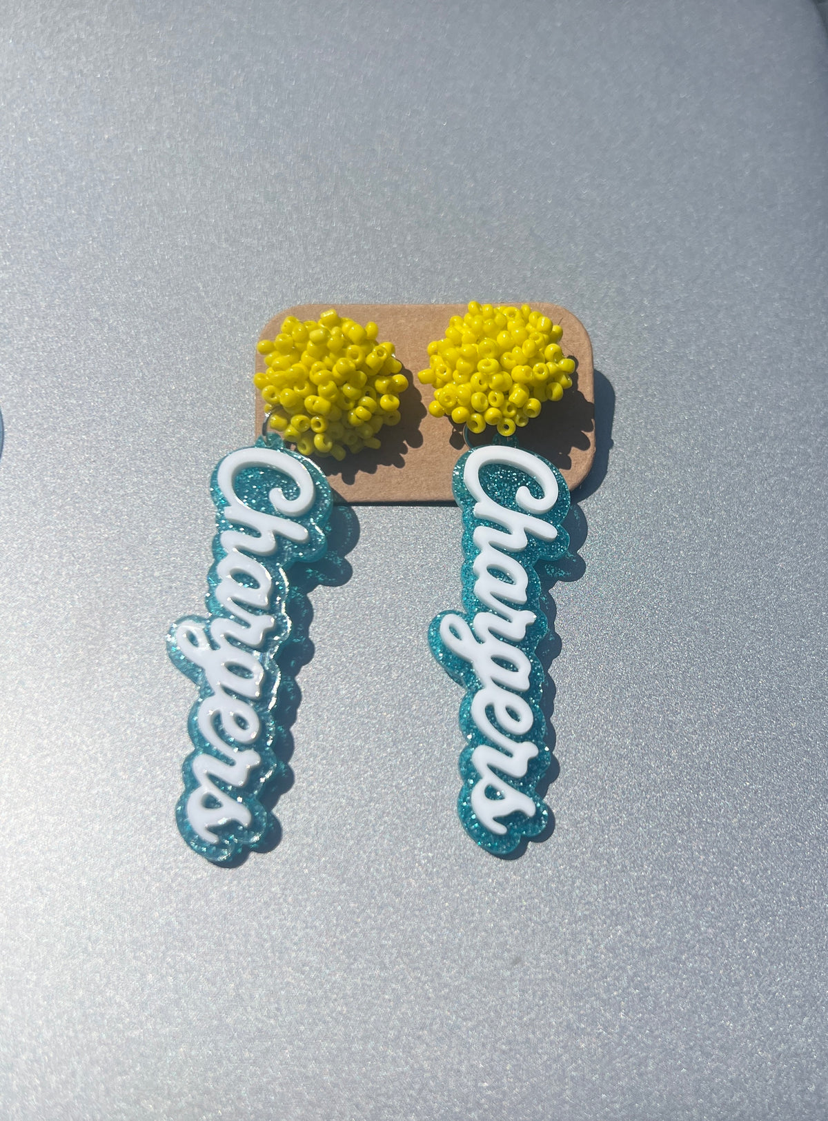 Chargers Earrings - Preorder