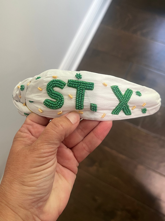 St. X Custom Made Beaded Headband