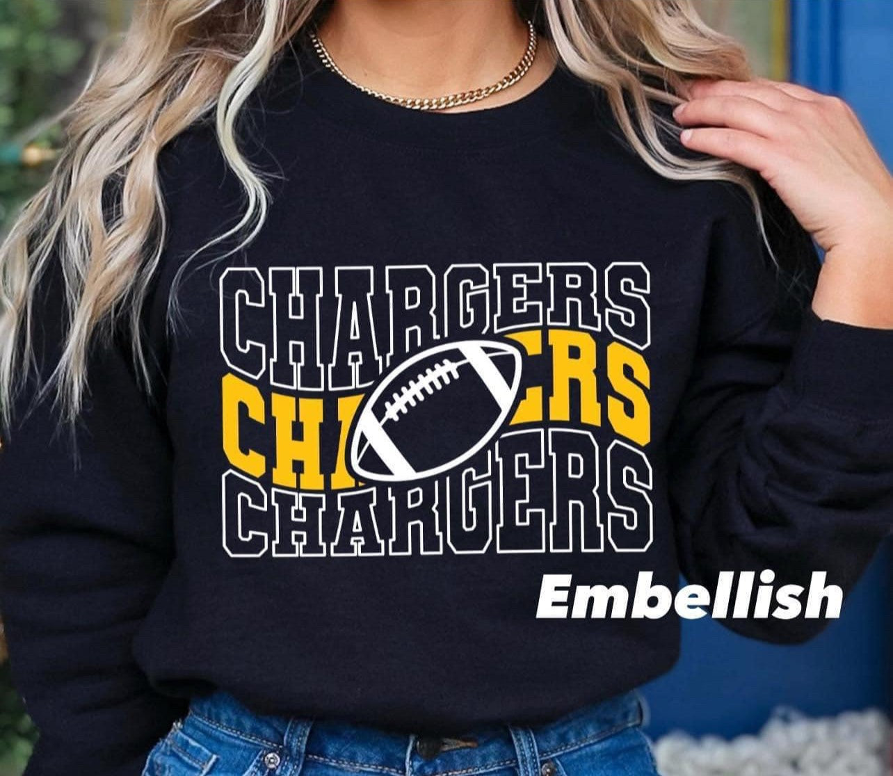 White & Yellow - Chargers Football Stack
