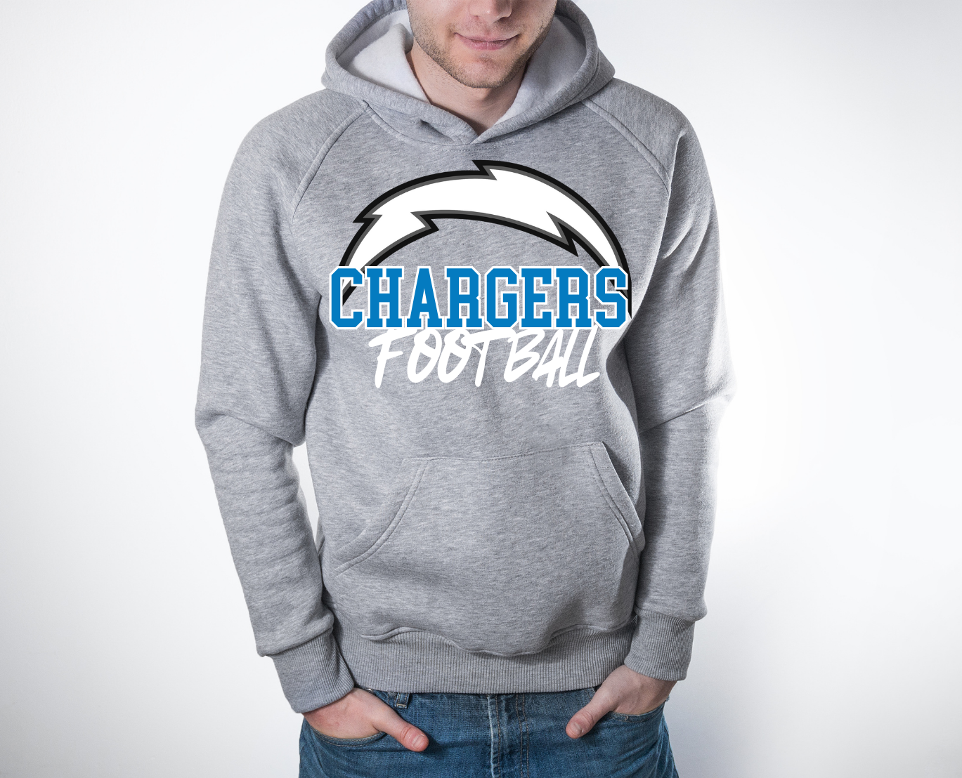 Chargers Football - White Bolt
