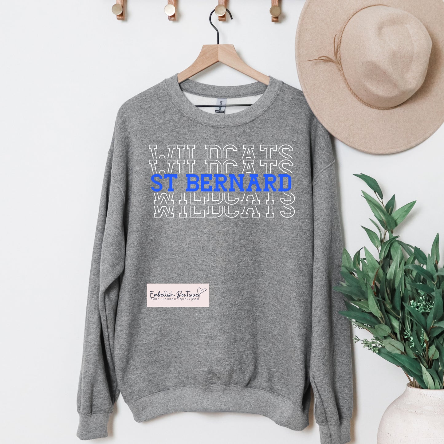 St. Bernard Wildcats - Stacked Tee, Sweatshirt or Hoodie