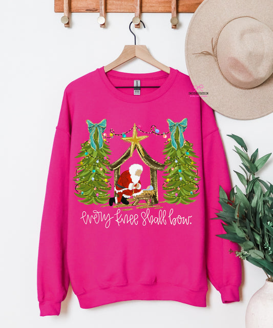 Every Knee Shall Bow - Santa Tee or Sweatshirt