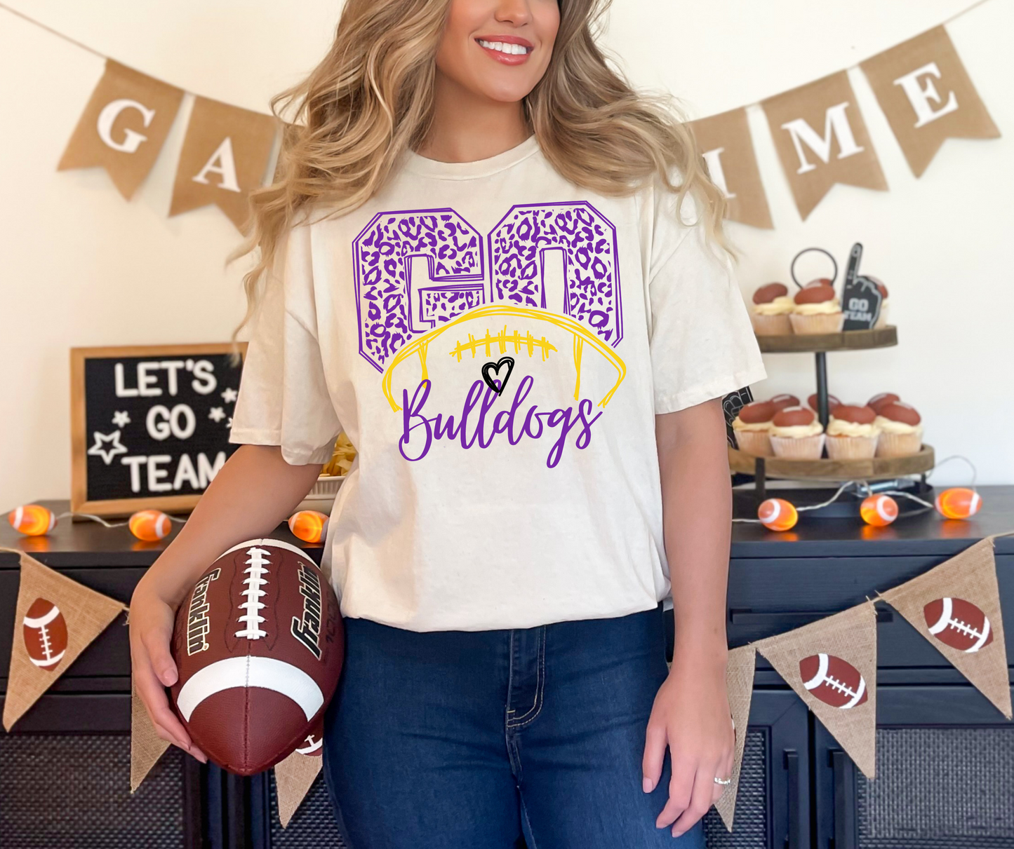 Go Bulldogs - Leopard Football Shirt - Mascot tee, sweatshirt or hoodie