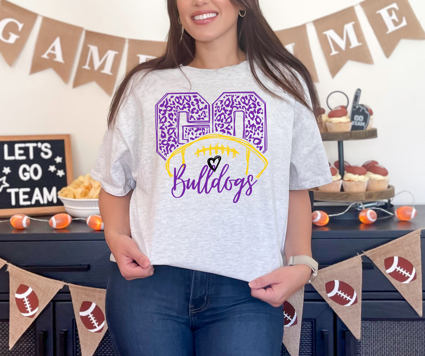Go Bulldogs - Leopard Football Shirt - Mascot tee, sweatshirt or hoodie