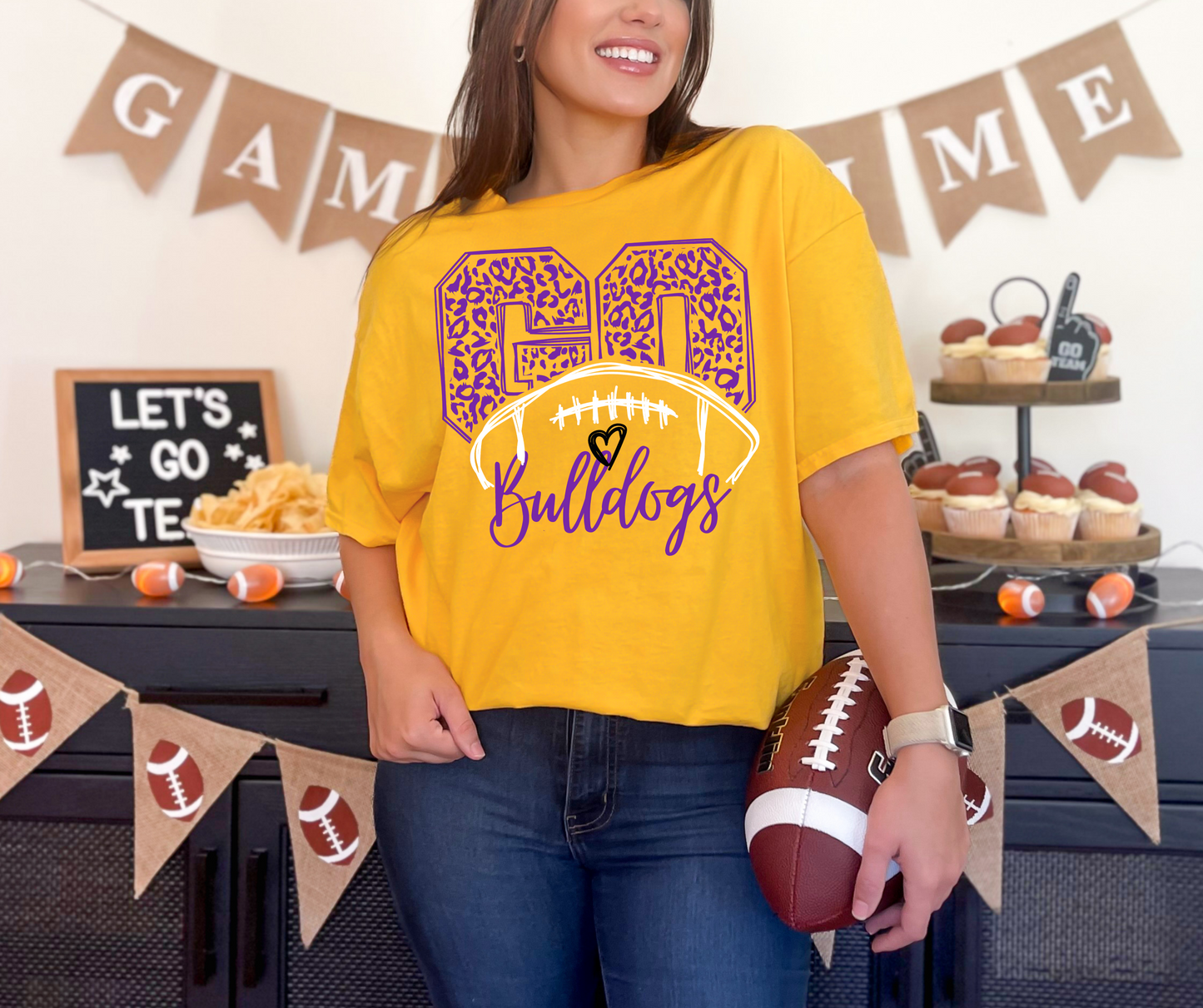 Go Bulldogs - Leopard Football Shirt - Mascot tee, sweatshirt or hoodie