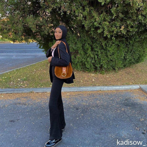 Brown Vegan Fur Shoulder Bag