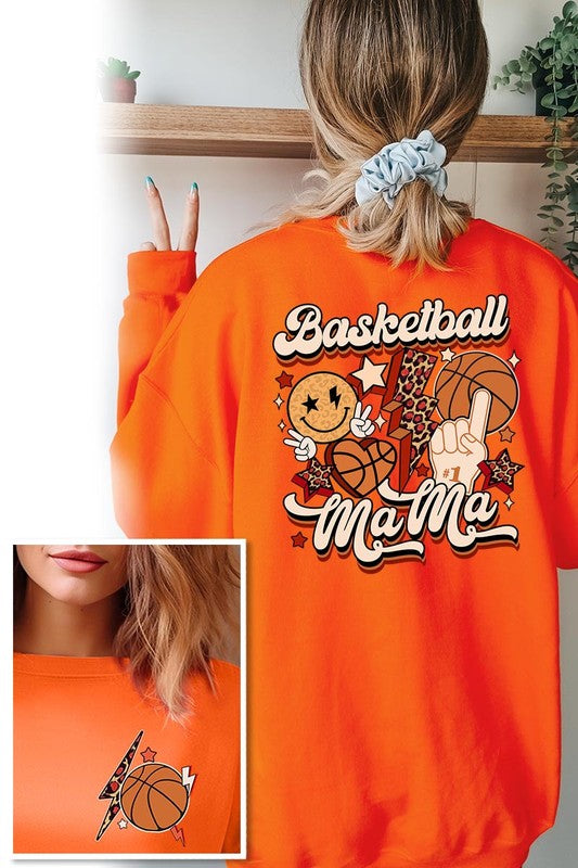 Basketball Front Back Graphic Fleece Sweatshirts