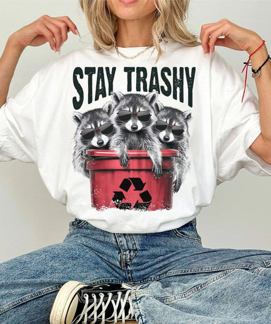 Stay Trashy Raccoon Softstyle Tee