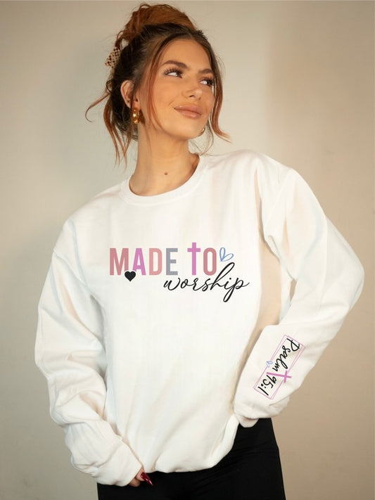 Made to Worship Psalm 95 1 CrewNeck Sweatshirt