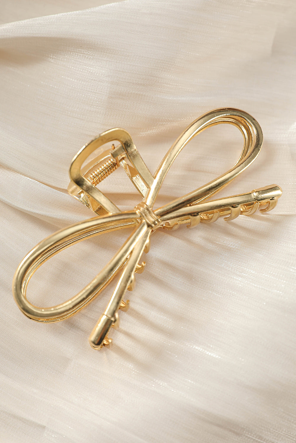 Gold Bow Hair Claw Clip