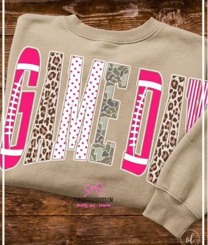 Pink GAME DAY tee, sweatshirt or hoodie