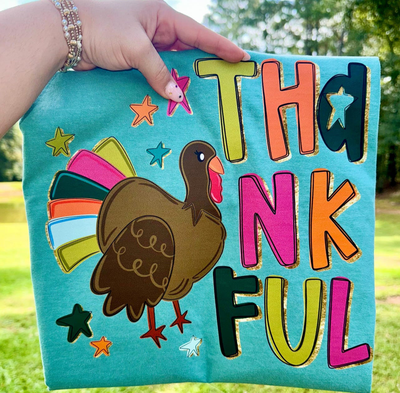 Pretty Thankful Turkey - Tee or Sweatshirt