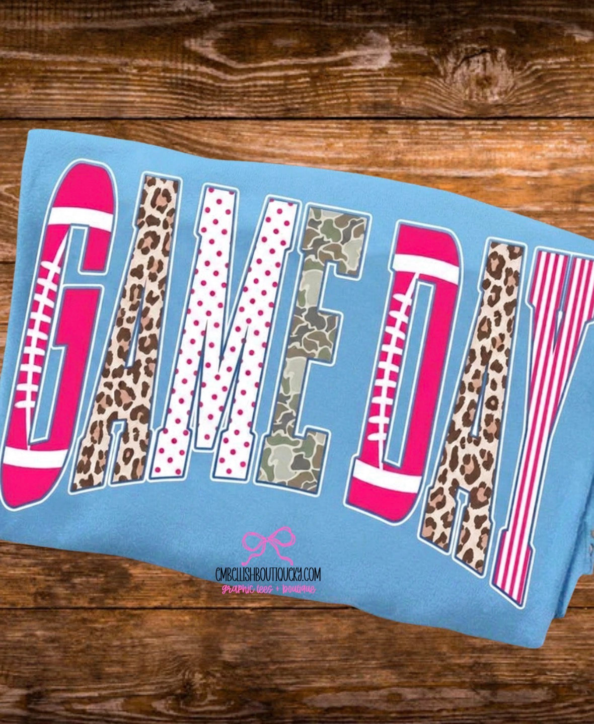 Pink GAME DAY tee, sweatshirt or hoodie