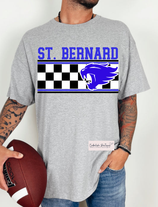 St. Bernard - Black Checkered Modern Wildcat