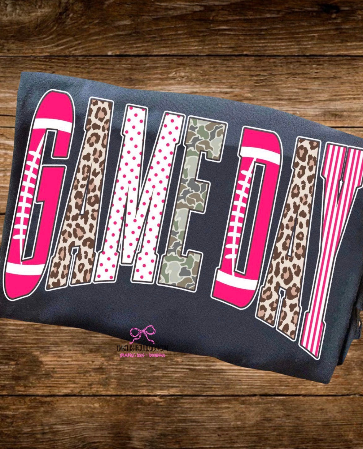 Pink GAME DAY tee, sweatshirt or hoodie