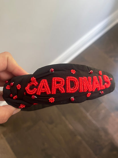 UofL Cardinals Custom Made Beaded Headband