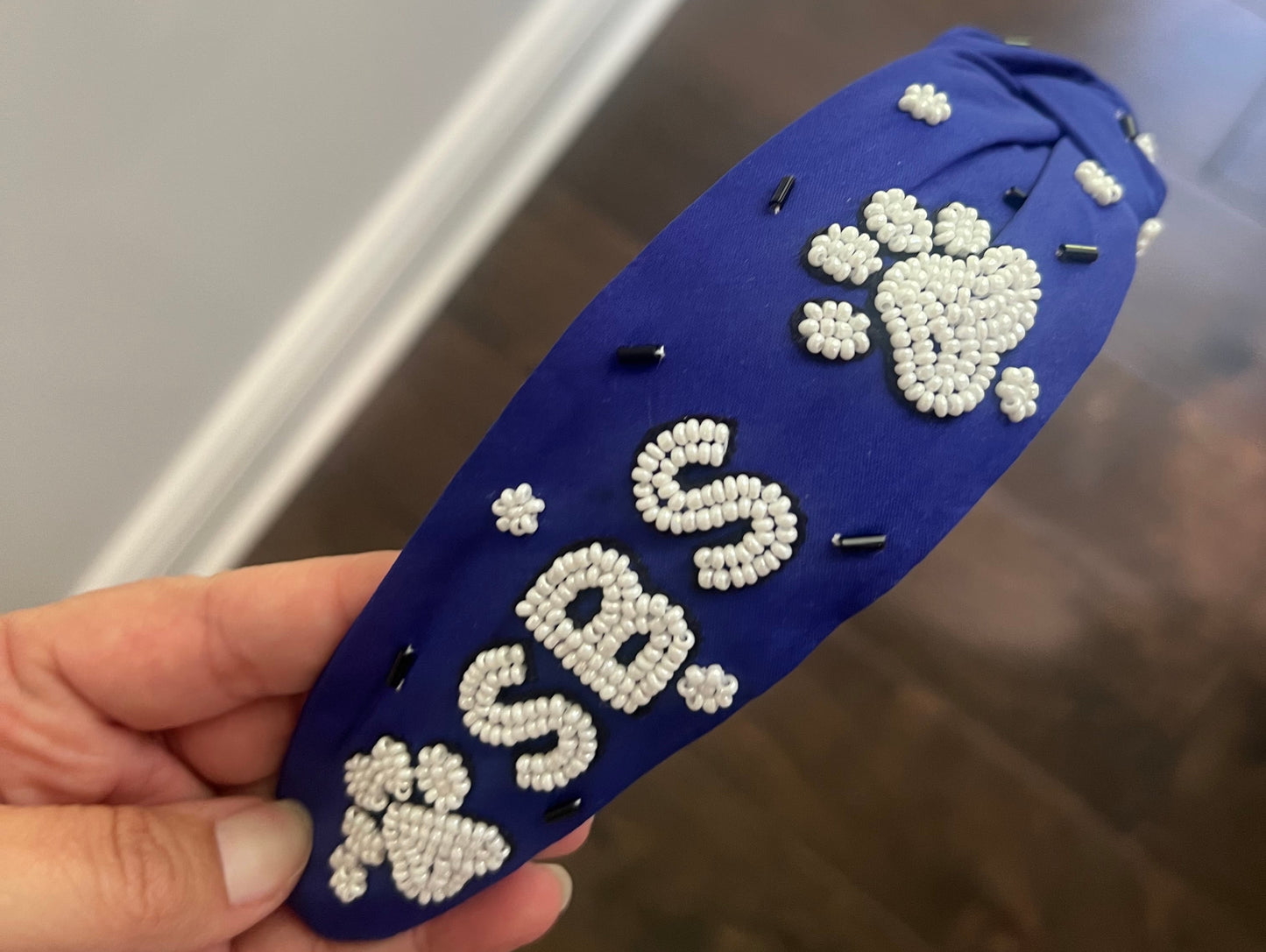 St. Bernard Custom Made Beaded Headband