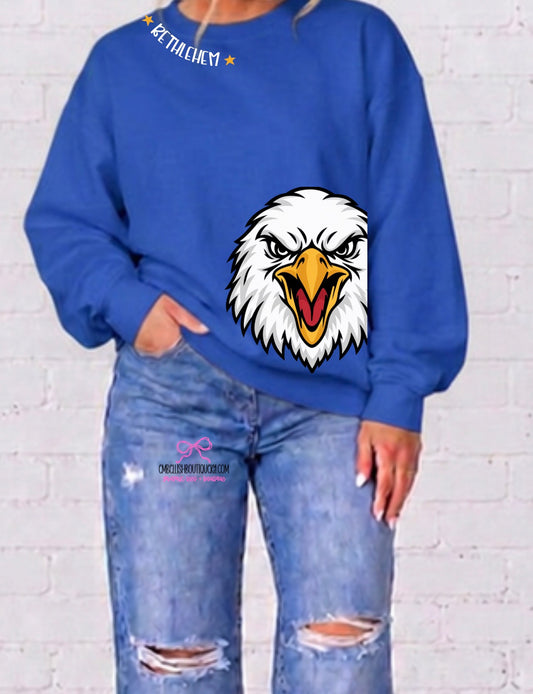 Custom Collar & Side Mascot Sweatshirt