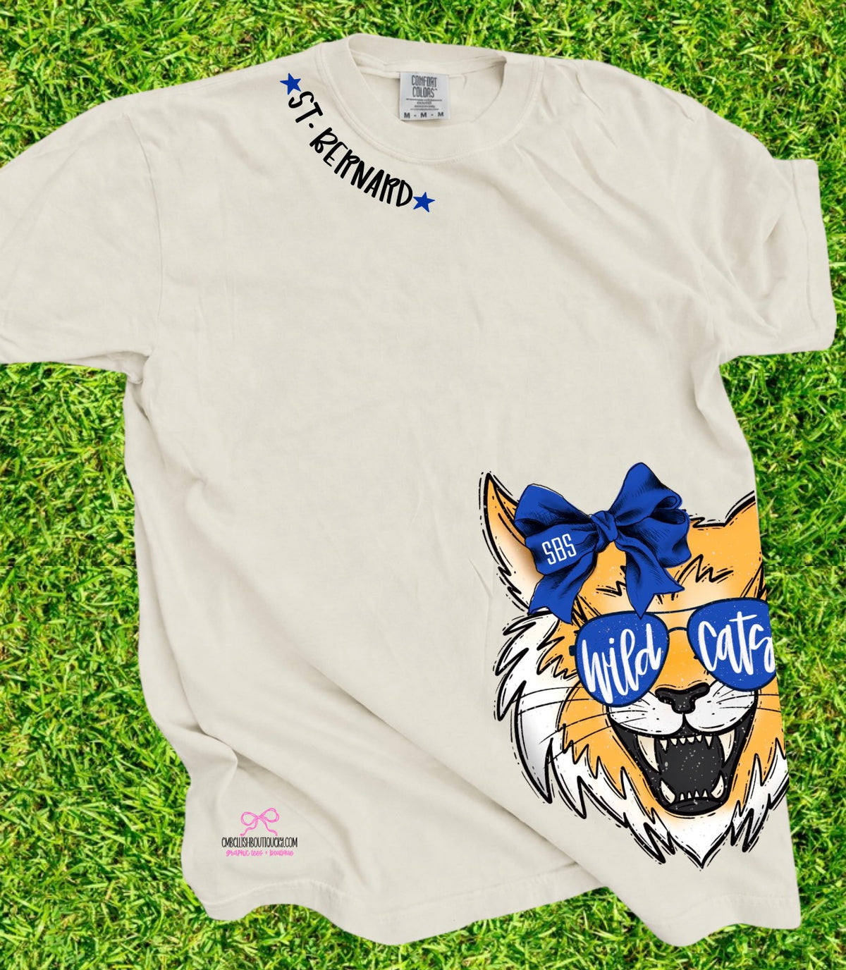 Custom Collar & Side Mascot Tee