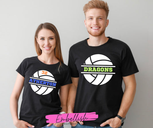 Volleyball - Custom Player or Team Split Design Shirt