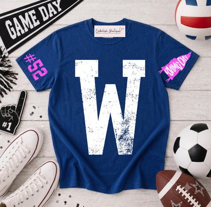 Custom Distressed Letter Tee