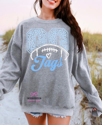 CUSTOM - GO Leopard Football - Tee or Sweatshirt