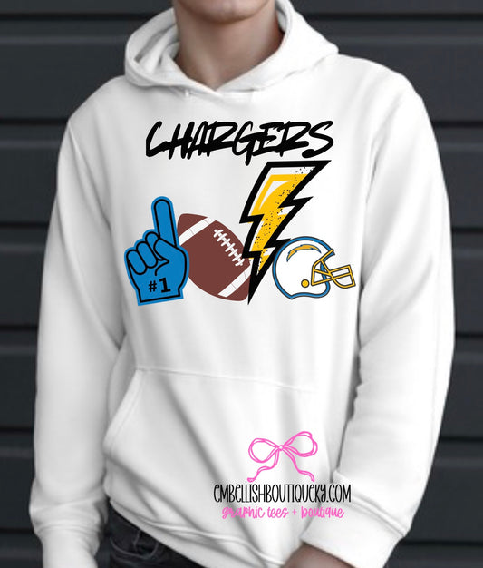 Chargers #1 Fan - Bolt tee, Sweatshirt or Hoodie