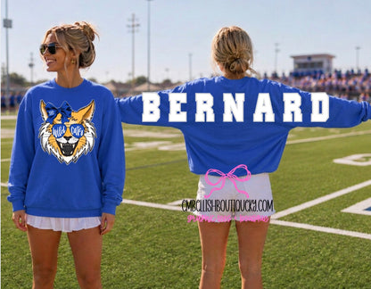 Custom Front & Back Name Sleeve Sweatshirt