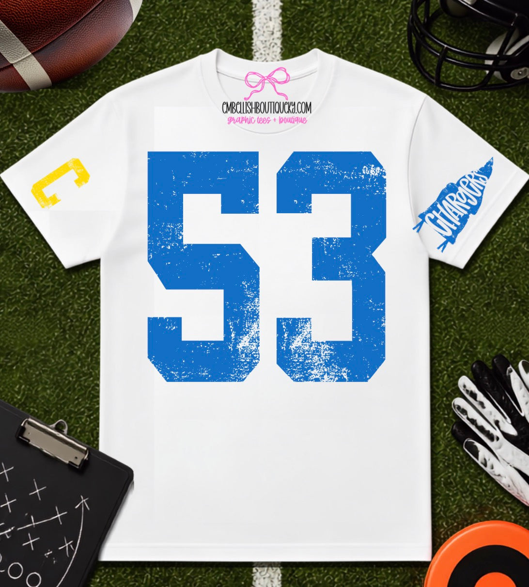 Custom Distressed Letter or Number  Tee