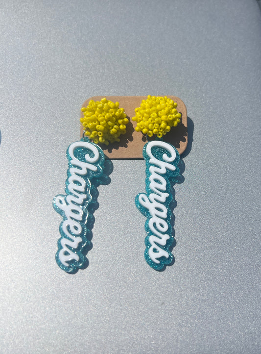 Chargers Earrings - Preorder