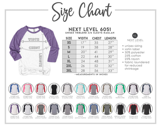 In Stock Raglan - 2X