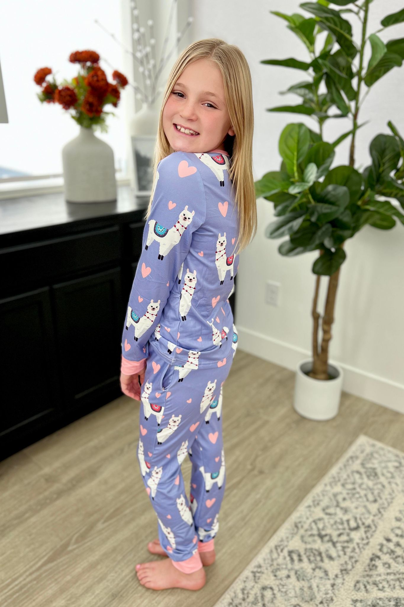 Matching Valentines Day PJ Set-#4-Llama