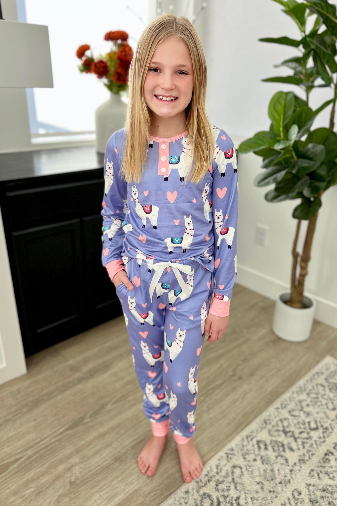 Matching Valentines Day PJ Set-#4-Llama