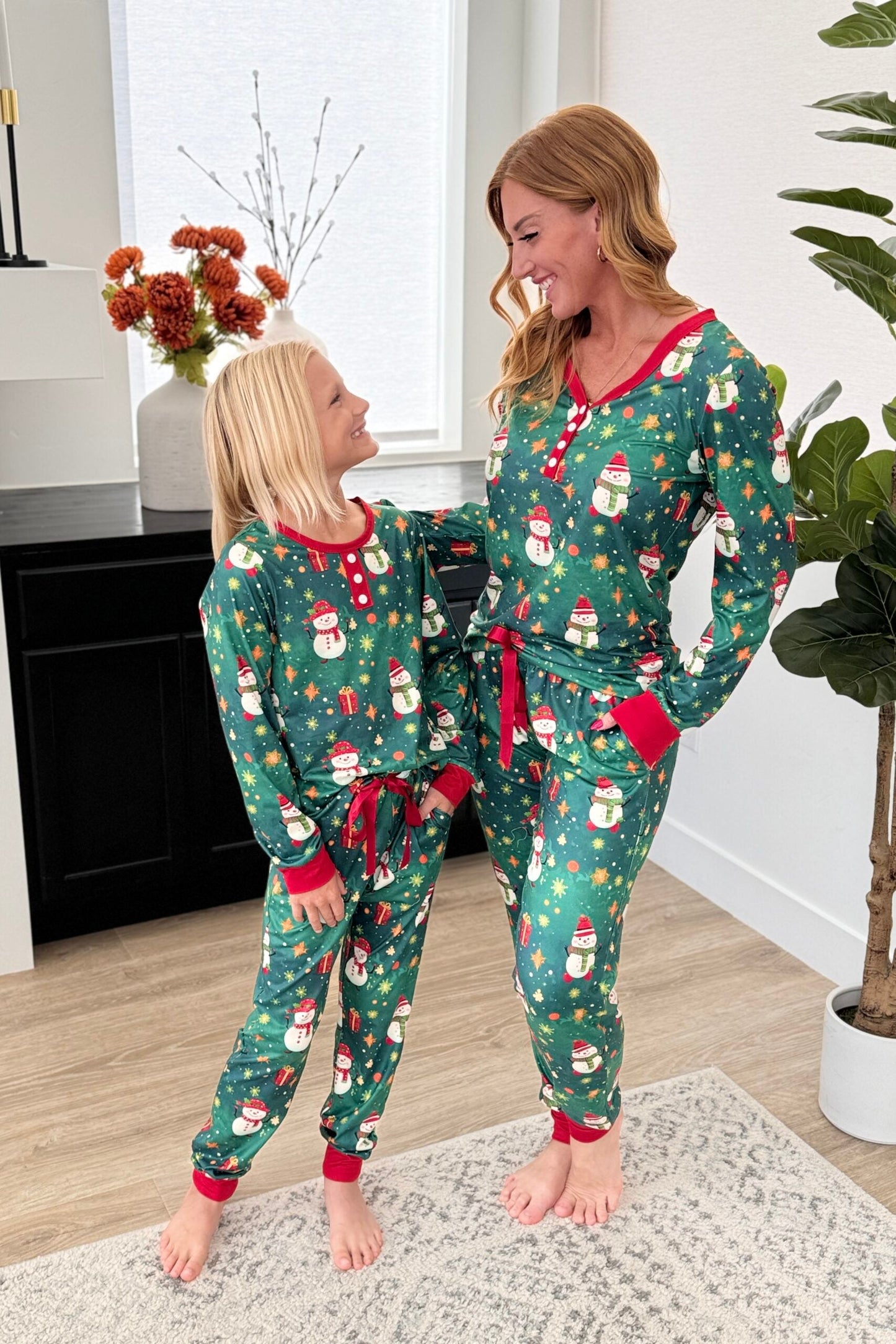 Matching Christmas Jogger PJ Set -#2-Snowman