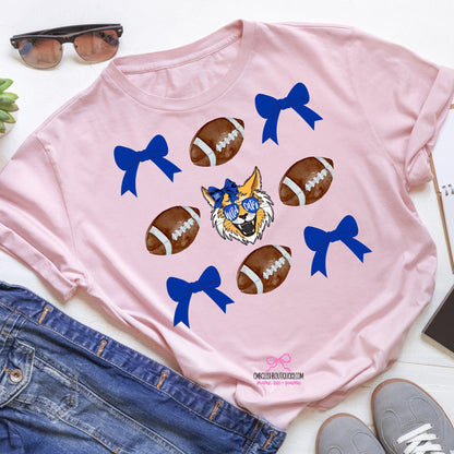 Wildcats Football Bow Tee
