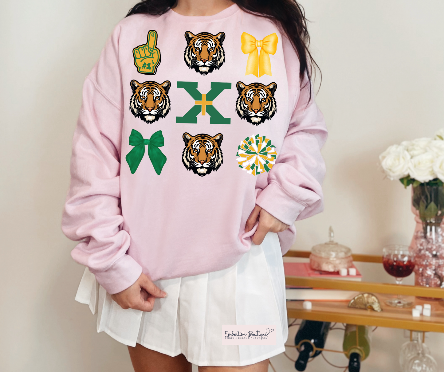 St. X Tigers Coquette Spirit Tee, Sweatshirt or Hoodie