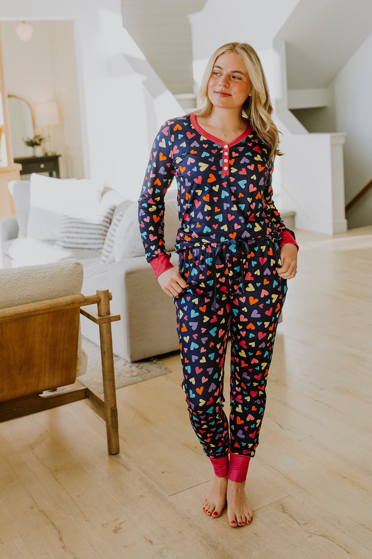 LS Valentine Jogger PJ Set -#2-Colorful Heart