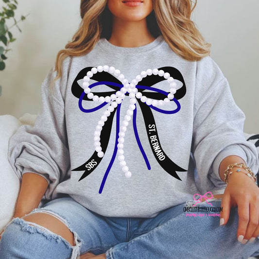 Grey - St. Bernard Bow Trio - tee, sweatshirt or hoodie