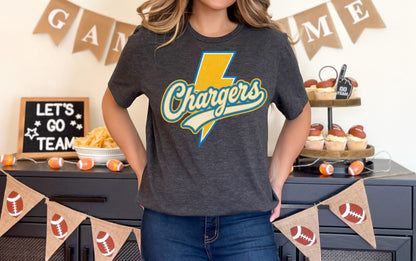 Chargers Bolt - tee, sweatshirt or hoodie, Youth and Adult