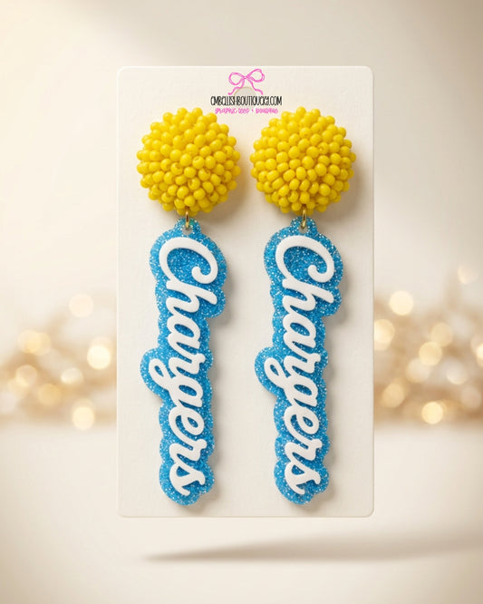 Chargers Earrings - Preorder