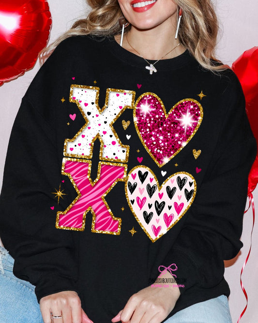 Glitter X&O's - Tee or Sweatshirt