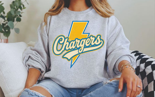 Chargers Bolt - tee, sweatshirt or hoodie, Youth and Adult