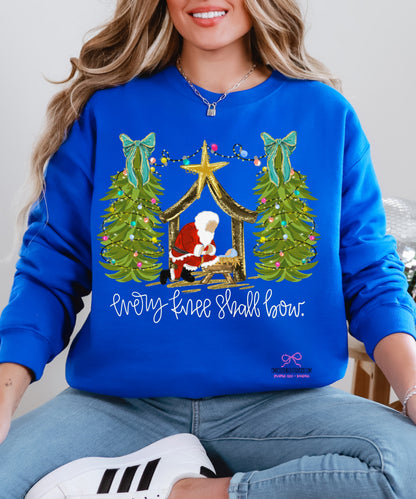 Every Knee Shall Bow - Santa Tee or Sweatshirt