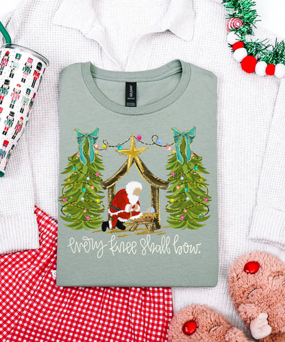 Every Knee Shall Bow - Santa Tee or Sweatshirt