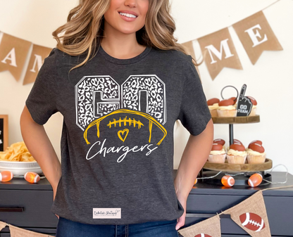 Go Chargers - White Leopard Football