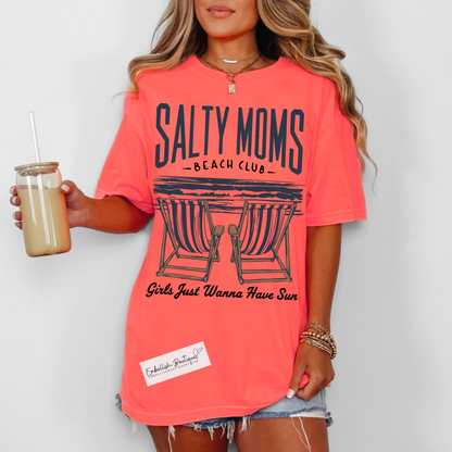 Salty Moms Beach Club - short sleeve tee shirt