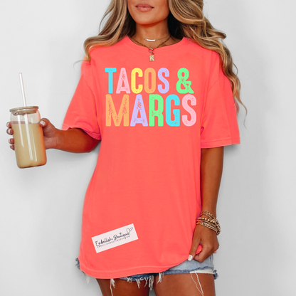 Tacos and Margs - short sleeve tee shirt